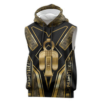 Egypt Tyet Sleeveless Hoodie Ancient Mythology Knot Of Isis Gold