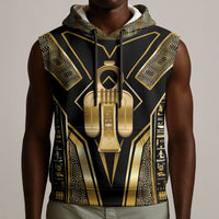 Egypt Tyet Sleeveless Hoodie Ancient Mythology Knot Of Isis Gold