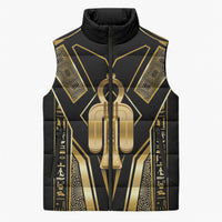Egypt Tyet Sleeveless Puffer Jacket Ancient Mythology Knot Of Isis Gold
