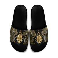 Egypt Tyet Slide Sandals Ancient Mythology Knot Of Isis Gold