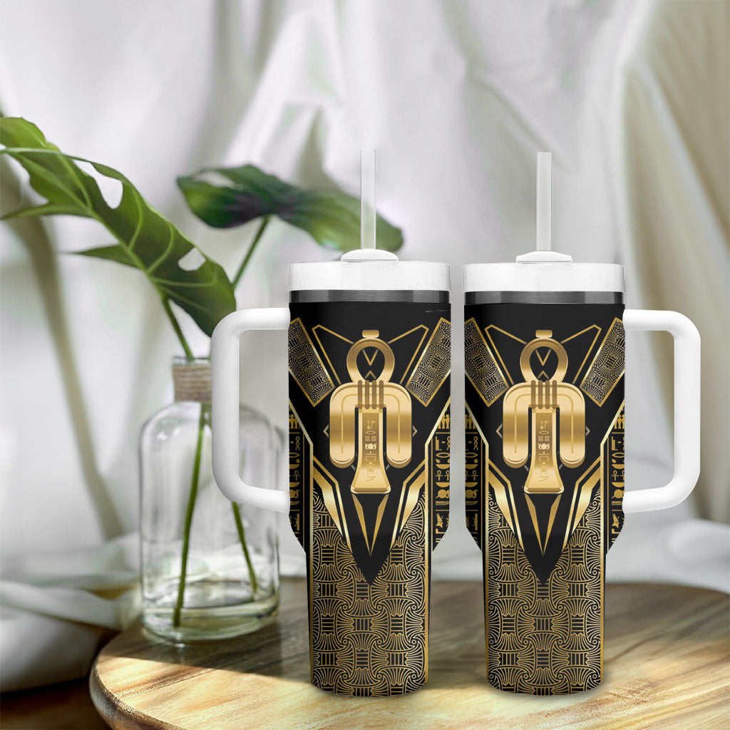 Egypt Tyet Tumbler With Handle Ancient Mythology Knot Of Isis Gold