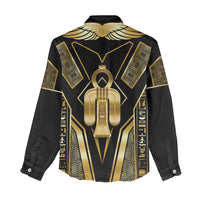 Egypt Tyet Women Casual Shirt Ancient Mythology Knot Of Isis Gold