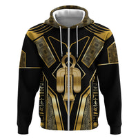 Egypt Tyet Zip Hoodie Ancient Mythology Knot Of Isis Gold