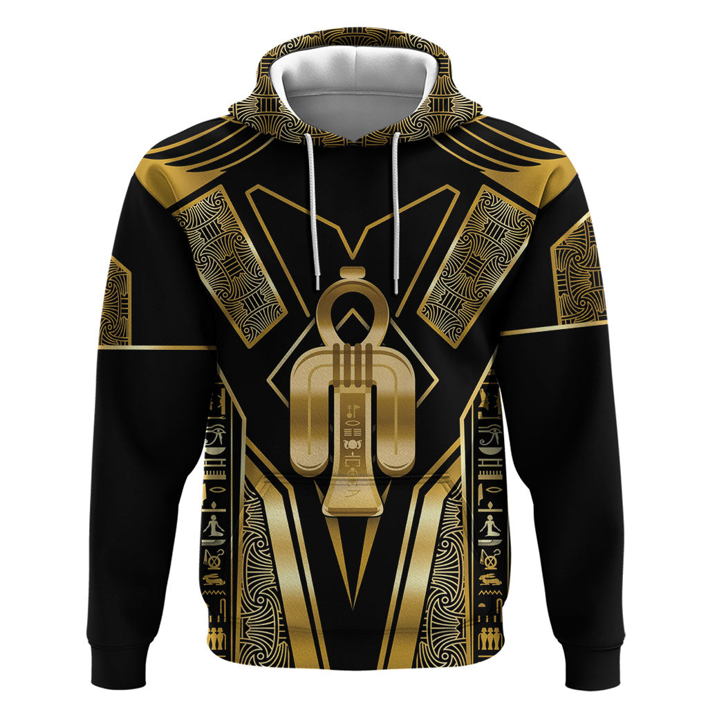 Egypt Tyet Zip Hoodie Ancient Mythology Knot Of Isis Gold
