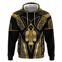 Egypt Tyet Zip Hoodie Ancient Mythology Knot Of Isis Gold