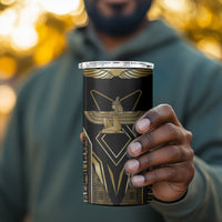 Egypt Feather Of Maat 4 in 1 Can Cooler Tumbler Ancient Mythology Truth And Justice