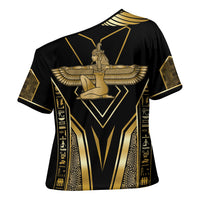Egypt Feather Of Maat Cross Shoulder Shirt Ancient Mythology Truth And Justice