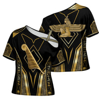 Egypt Feather Of Maat Cross Shoulder Shirt Ancient Mythology Truth And Justice