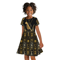 Egypt Feather Of Maat Kid Short Sleeve Dress Ancient Mythology Truth And Justice