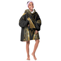 Egypt Feather Of Maat Kid Wearable Blanket Hoodie Ancient Mythology Truth And Justice