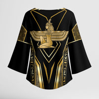 Egypt Feather Of Maat Kimono Sleeve Blouse Ancient Mythology Truth And Justice