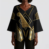 Egypt Feather Of Maat Kimono Sleeve Blouse Ancient Mythology Truth And Justice