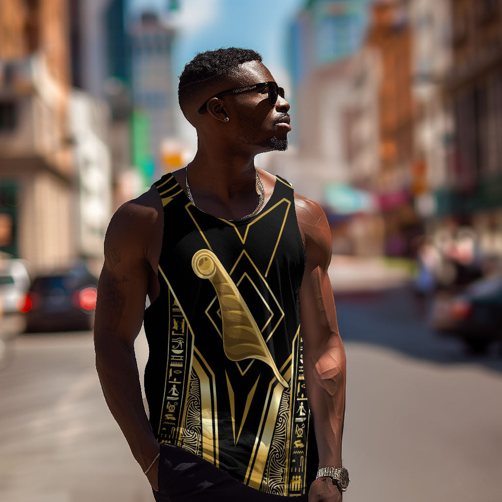 Egypt Feather Of Maat Men Tank Top Ancient Mythology Truth And Justice