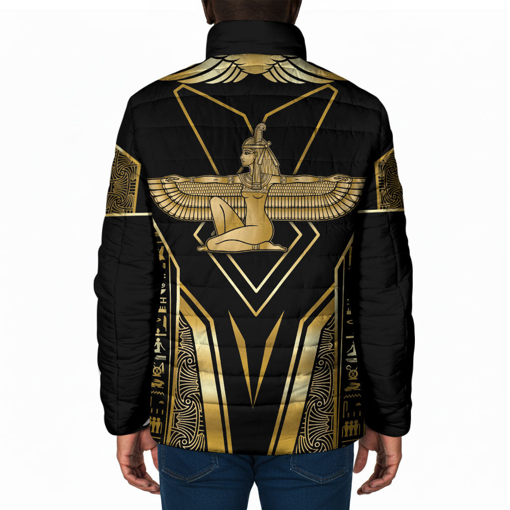 Egypt Feather Of Maat Padded Jacket Ancient Mythology Truth And Justice
