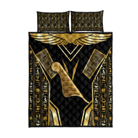 Egypt Feather Of Maat Quilt Bed Set Ancient Mythology Truth And Justice