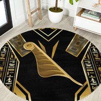 Egypt Feather Of Maat Round Carpet Ancient Mythology Truth And Justice