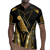 Egypt Feather Of Maat Rugby Jersey Ancient Mythology Truth And Justice
