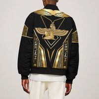 Egypt Feather Of Maat Sleeve Zip Bomber Jacket Ancient Mythology Truth And Justice