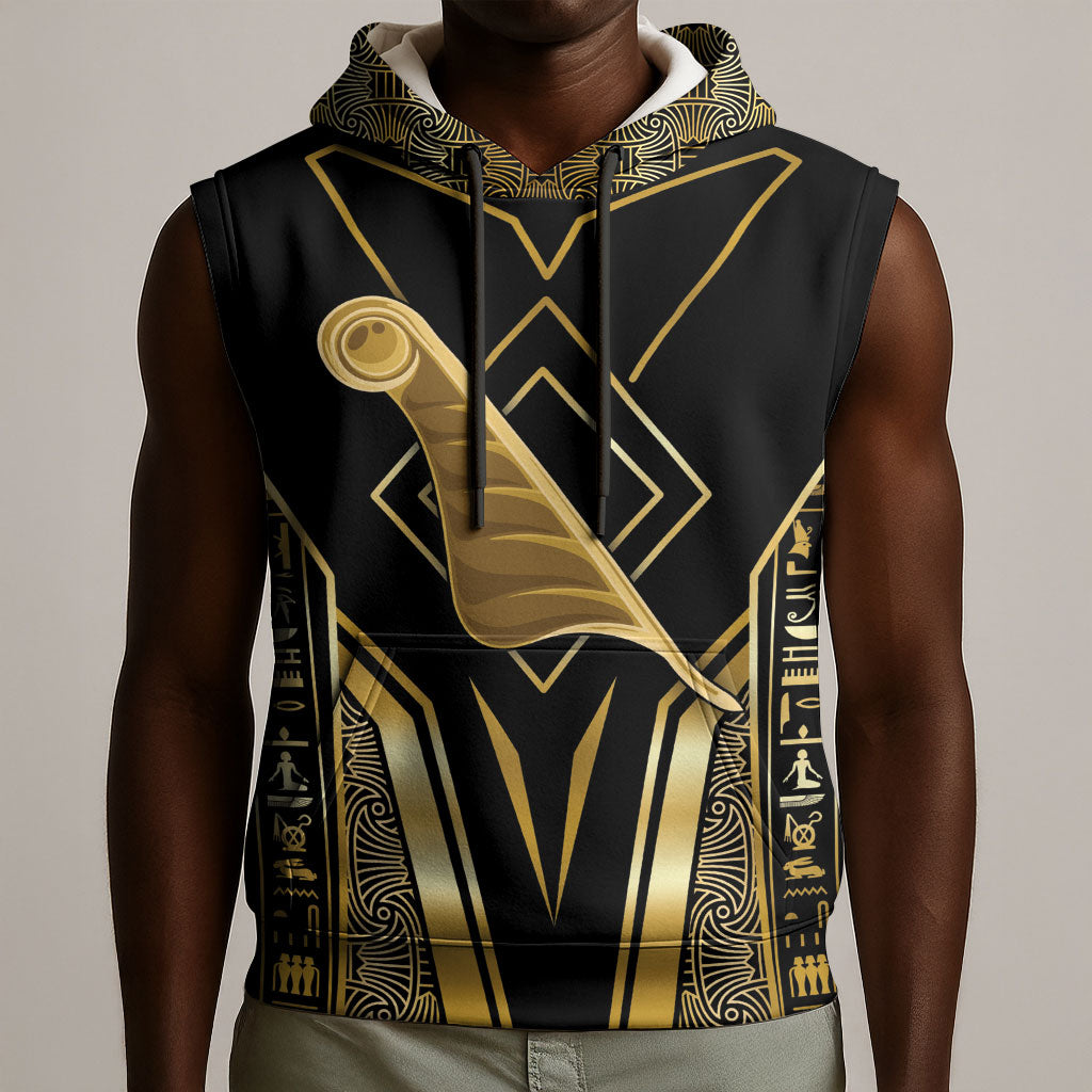 Egypt Feather Of Maat Sleeveless Hoodie Ancient Mythology Truth And Justice