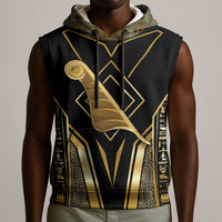 Egypt Feather Of Maat Sleeveless Hoodie Ancient Mythology Truth And Justice