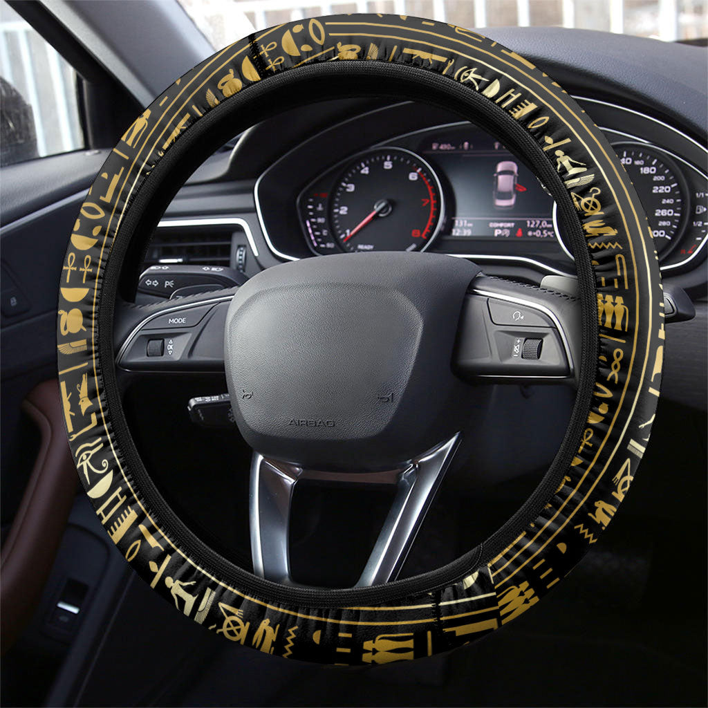 Egypt Feather Of Maat Steering Wheel Cover Ancient Mythology Truth And Justice