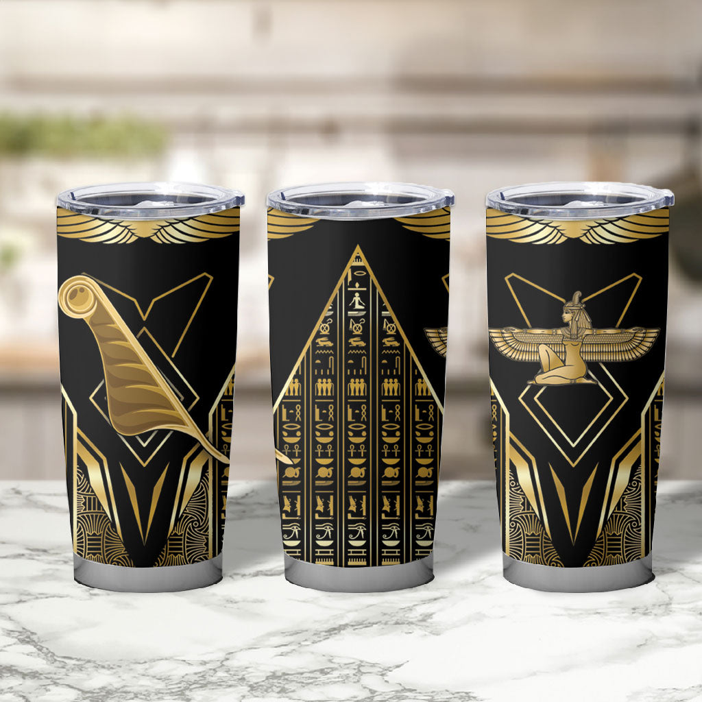 Egypt Feather Of Maat Tumbler Cup Ancient Mythology Truth And Justice