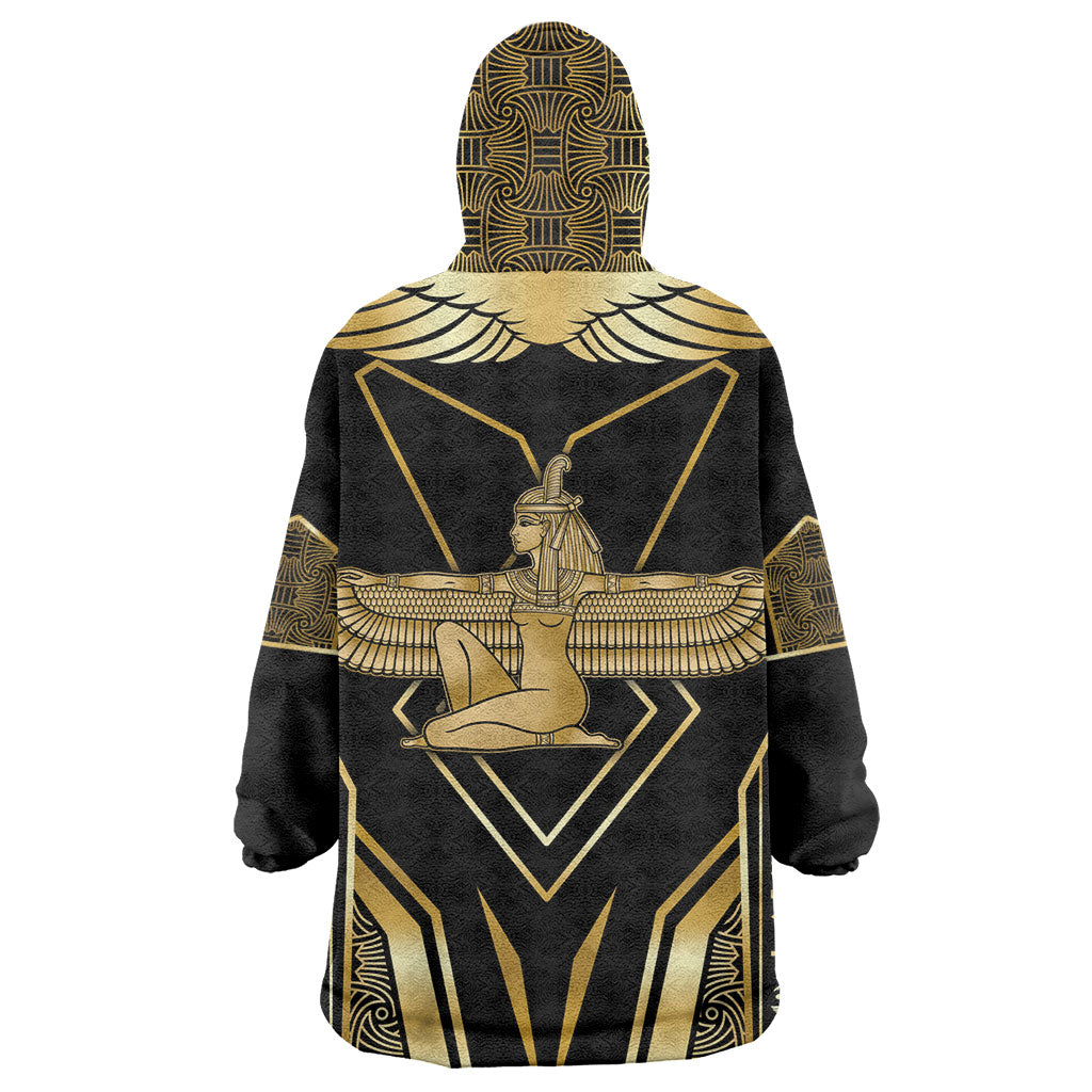 Egypt Feather Of Maat Wearable Blanket Hoodie Ancient Mythology Truth And Justice