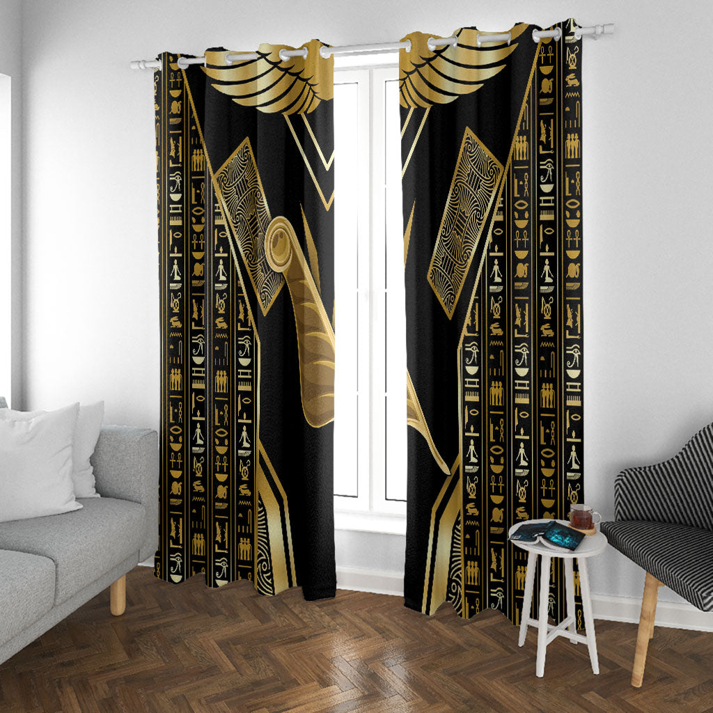 Egypt Feather Of Maat Window Curtain Ancient Mythology Truth And Justice
