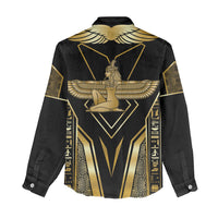 Egypt Feather Of Maat Women Casual Shirt Ancient Mythology Truth And Justice