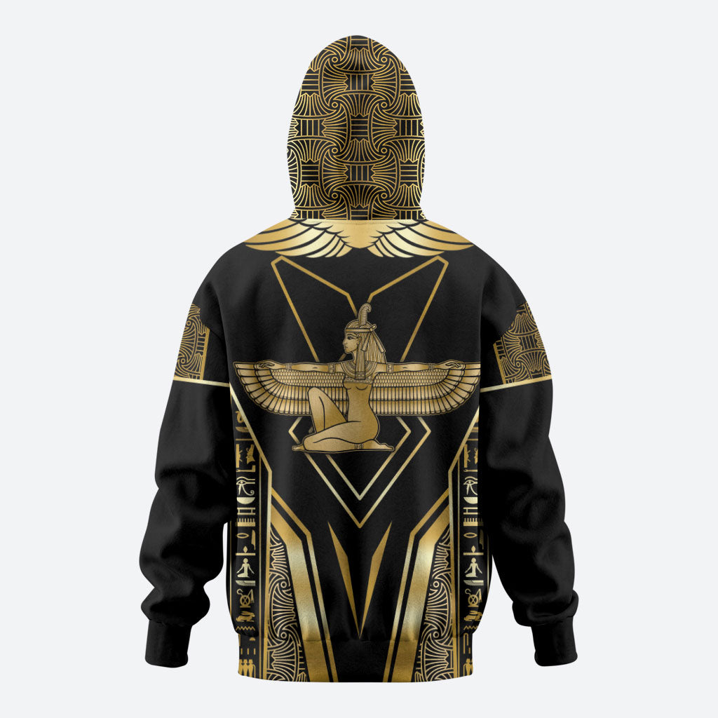 Egypt Feather Of Maat Zip Hoodie Ancient Mythology Truth And Justice
