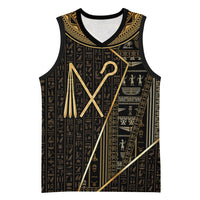 Egypt Crook And Flail Basketball Jersey Ancient Mythology Pharaoh Royalty Gold