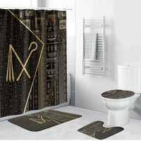 Egypt Crook And Flail Bathroom Set Ancient Mythology Pharaoh Royalty Gold