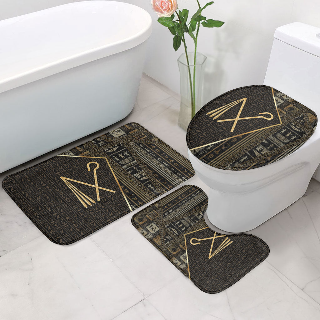 Egypt Crook And Flail Bathroom Set Ancient Mythology Pharaoh Royalty Gold