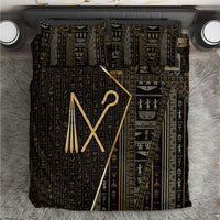 Egypt Crook And Flail Bedding Set Ancient Mythology Pharaoh Royalty Gold