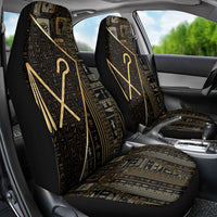 Egypt Crook And Flail Car Seat Cover Ancient Mythology Pharaoh Royalty Gold