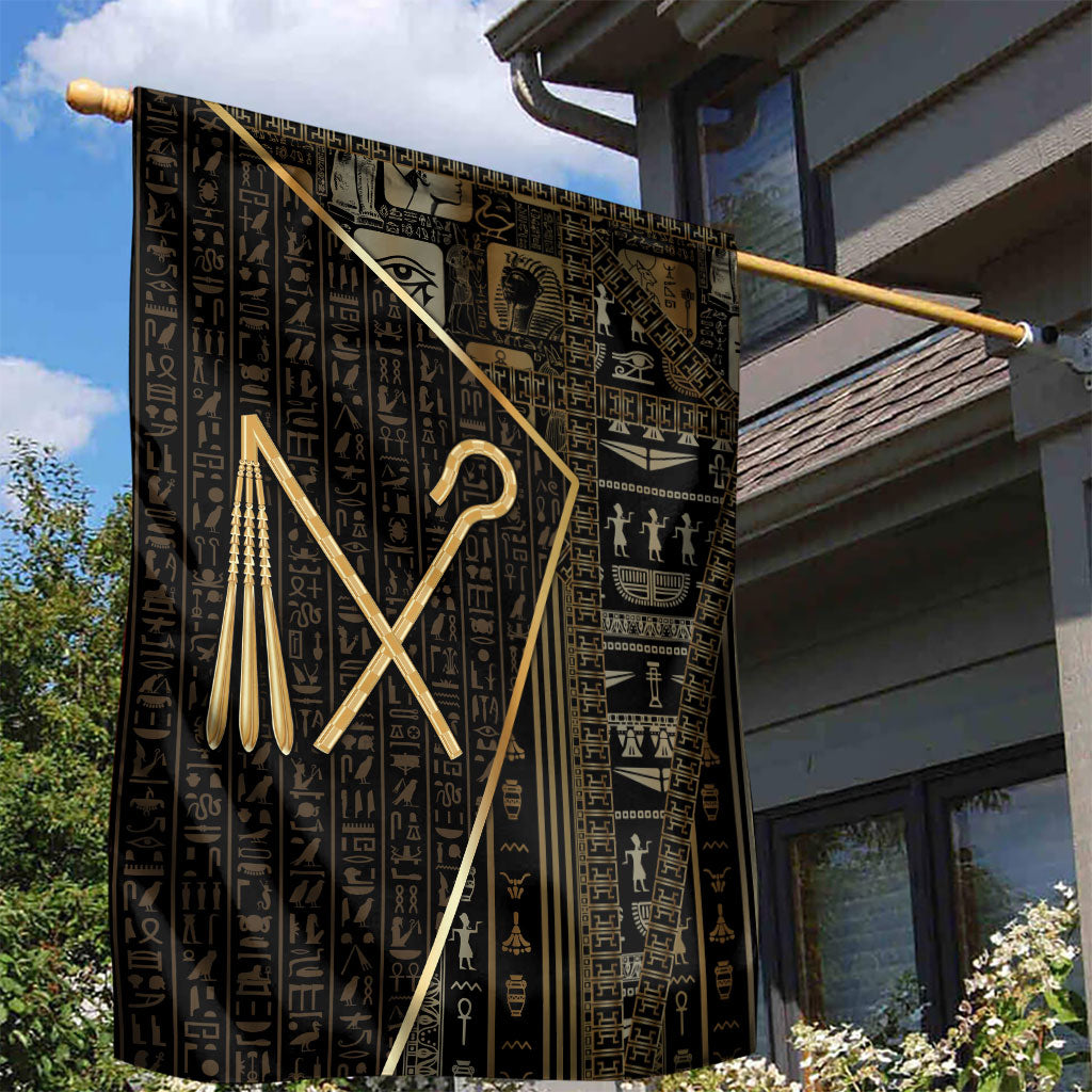 Egypt Crook And Flail Garden Flag Ancient Mythology Pharaoh Royalty Gold