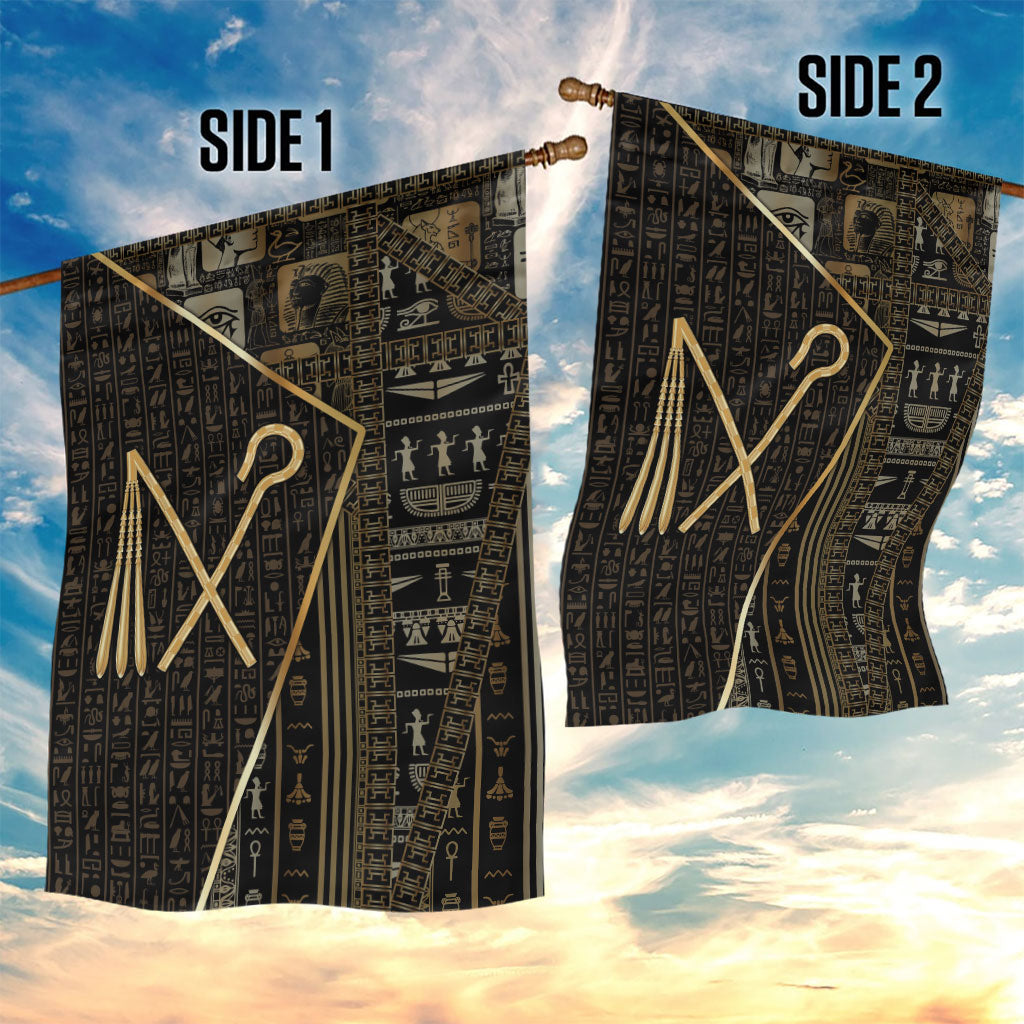 Egypt Crook And Flail Garden Flag Ancient Mythology Pharaoh Royalty Gold