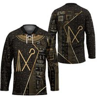 Egypt Crook And Flail Hockey Jersey Ancient Mythology Pharaoh Royalty Gold