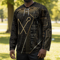 Egypt Crook And Flail Hockey Jersey Ancient Mythology Pharaoh Royalty Gold