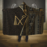 Egypt Crook And Flail Hooded Blanket Ancient Mythology Pharaoh Royalty Gold