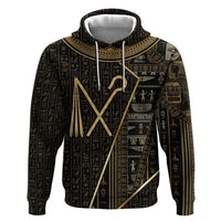 Egypt Crook And Flail Hoodie Ancient Mythology Pharaoh Royalty Gold