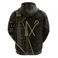 Egypt Crook And Flail Hoodie Ancient Mythology Pharaoh Royalty Gold
