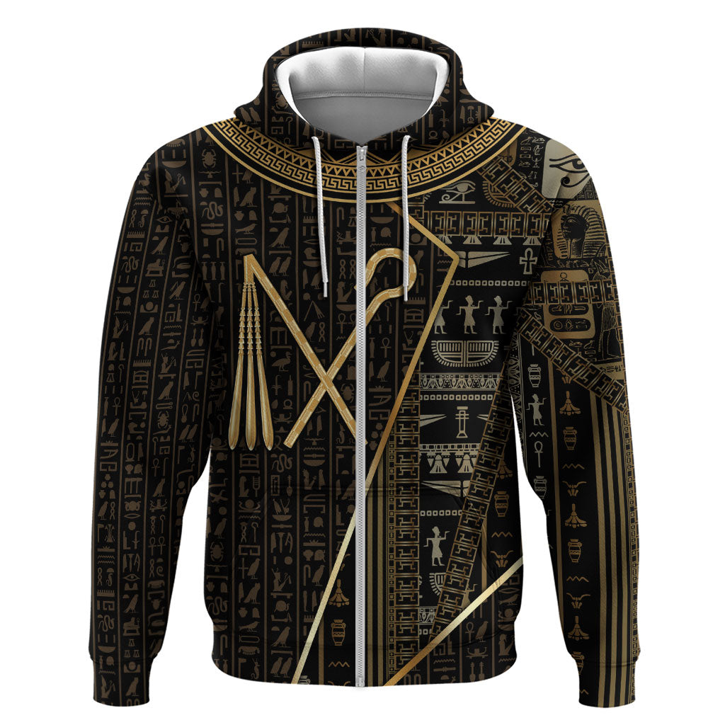 Egypt Crook And Flail Hoodie Ancient Mythology Pharaoh Royalty Gold