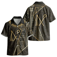 Egypt Crook And Flail Kid Hawaiian Shirt Ancient Mythology Pharaoh Royalty Gold DT05