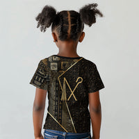 Egypt Crook And Flail Kid T shirt Ancient Mythology Pharaoh Royalty Gold