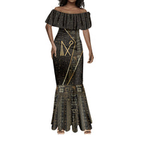 Egypt Crook And Flail Mermaid Dress Ancient Mythology Pharaoh Royalty Gold
