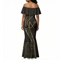 Egypt Crook And Flail Mermaid Dress Ancient Mythology Pharaoh Royalty Gold