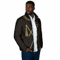 Egypt Crook And Flail Padded Jacket Ancient Mythology Pharaoh Royalty Gold