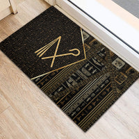 Egypt Crook And Flail Rubber Doormat Ancient Mythology Pharaoh Royalty Gold