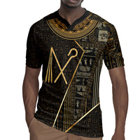 Egypt Crook And Flail Rugby Jersey Ancient Mythology Pharaoh Royalty Gold